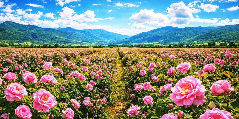 The Rose Valley in Bulgaria produces 80% of the world's rose oil.